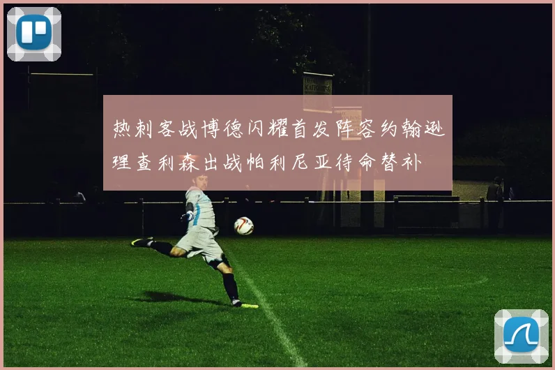 热刺客战博德闪耀首发阵容约翰逊理查利森出战帕利尼亚待命替补